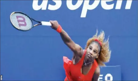  ??  ?? Serena Williams is through to the Last 16 of the 2020 US Open
