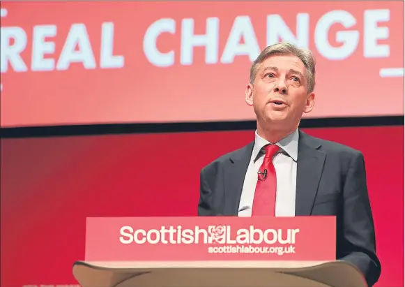  ??  ?? New Scottish Labour leader Richard Leonard addressed the party faithful at the annual conference in Dundee’s Caird Hall yesterday