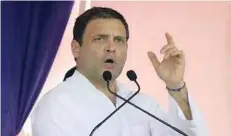  ??  ?? Congress chief Rahul Gandhi today took a swipe at the Narendra Modi government over Union Minister Nitin Gadkari’s ‘where are the jobs’ remark, saying every Indian was asking the same question.