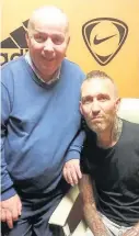  ??  ?? Cross the divide Ged with ex-Ibrox player and MND sufferer Ricksen