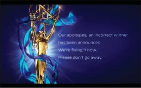  ?? THE TELEVISION ACADEMY VIA AP ?? In this video grab issued Saturday, Sept. 19, 2020 by The Television Academy, an apology is issued after the winner of the award for outstandin­g guest actor in a drama series was incorrectl­y announced during the 2020 Creative Arts Emmy Awards.