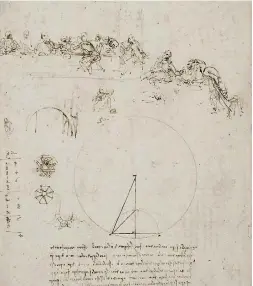  ??  ?? A preliminar­y sketch to what would become one of the world's most famous paintings, The Last Supper (c.1495-8) (Royal Collection Trust)