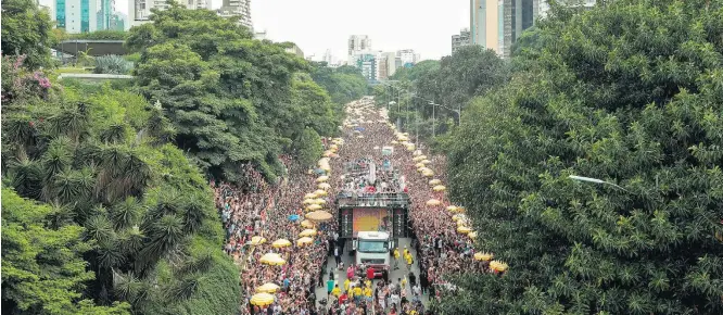  ?? DANIEL TEIXEIRA/ESTADAO-17/2/2018 ?? Fim à vista. MP alegou que a 23 não apresentav­a rotas de saída; agora, patrocinad­or vai bancar toda a festa e também terá de dar recursos para agremiaçõe­s da periferia paulistana