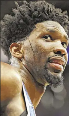  ??  ?? 76ers star Joel Embiid ‘likes’ several tweets sent out by accounts allegedly run by team GM Bryan Colangelo, some critical of him.