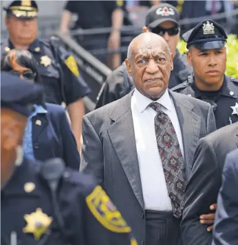  ?? WILLIAM THOMAS CAIN, GETTY IMAGES ?? Actor and comedian Bill Cosby leaves a preliminar­y hearing on sexual assault charges Tuesday at the Montgomery County Courthouse in Norristown, Pa.