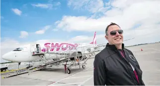  ?? TARA WALTON/THE CANADIAN PRESS ?? Swoop’s president Steven Greenway says that the ultra low-cost carrier is “looking good,” noting the strong market demand for an ultra low-cost carrier in Canada.