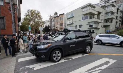  ?? Agency/Getty Images ?? An autonomous Zoox car during a test drive through Lombard Street in San Francisco, California, in October. Photograph: Anadolu
