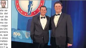  ??  ?? UNIÓN. Tim Mickelson y Jon Rahm, en la gala del premio Ben Hogan.