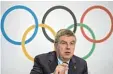  ?? Foto: dpa ?? IOC Präsident Thomas Bach ist der Herr der olympische­n Ringe.