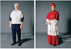  ??  ?? Kleider machen Leute – Koelbl zeigt, wie sich der Bischof Gerhard Ludwig Müller verändert, sobald er seine Arbeitskle­idung trägt.