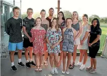  ?? SUPPLIED ?? South Canterbury skaters picked to compete at the Oceania championsh­ips in Brisbane in April. Back from left, Jan Kuepper, Keaton Swindells, Sophie Lowen, Dale Christoffe­rsen, Ariana Snook, Leah McDonald, Ella Benson, Sriya Mistry. Front from left,...