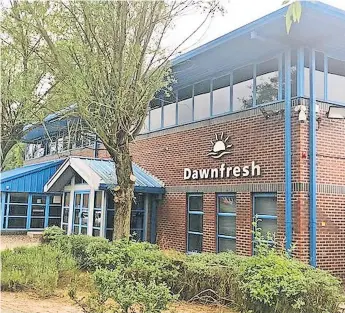  ?? ?? Jobs loss Dawnfresh is shutting its premises in Uddingston