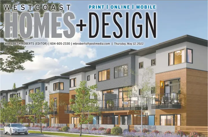  ?? ?? The three-storey `contempora­ry-traditiona­l' townhomes at Lakeside Estates range from 1,500 to 1,900 square feet.