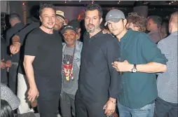  ?? JOE SCARNICI – GETTY IMAGES FOR SOUND ?? Elon Musk, left, with Marc Benioff, Spike Lee, Guy Oseary and Ashton Kutcher at the SXSWFestiv­al in Austin, Texas, says that not onlywill his rocket go to Mars, itwill also return to Earth for reuse.