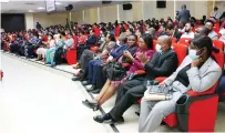  ?? ?? Part of the foreign diplomats from various countries and other people who witnessed the conferment of the Doctor of Philosophy (PhD) (Honoris Causa) degree on First Lady Dr Auxillia Mnangagwa at GD Goenka University in Gurugram Haryana, India yesterday