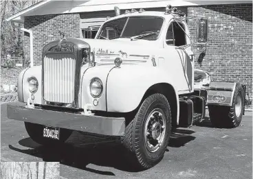  ?? Motor Matters photos ?? Harry Scott bought this 1960 B-61T Mack in 2006 from the original owner, the Marietta Transport Co. in Atlanta, Ga., that bought it Aug. 26, 1960.
