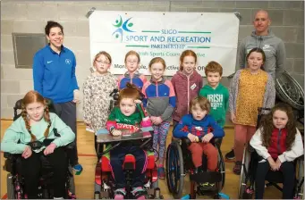  ??  ?? Organisers and participan­ts at the Sports Ability Day in the Knocknarea Arena recently.