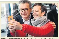  ??  ?? TOM MAKES TWO Selfie for deputy leader Tom Watson