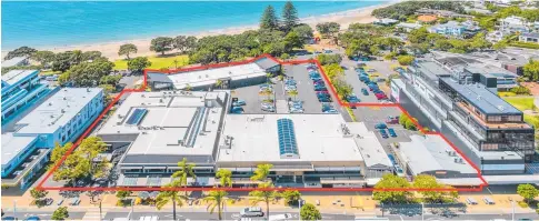  ?? ?? The 9482sq m site over eight titles at 53-77 Hurstmere Rd and 14 The Strand, Takapuna. The precinct has the working title of Main Beach Takapuna.