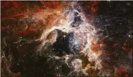  ?? NASA, ESA, CSA, STScI, Webb ERO Production Team / Contribute­d ?? The region of space known as the Tarantula Nebula is a thousand light-year wide stellar nursery. The bright, blue stars of R136 are among the hottest and brightest stars in the densest volume yet discovered.