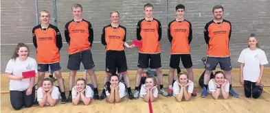  ??  ?? Top team The East Kilbride Young Farmers netball team and footballer­s are all smiles after a successful day
