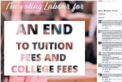  ??  ?? Momentum placed adverts on Facebook appealing to young voters