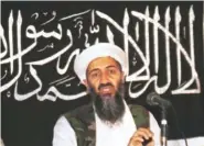  ?? ASSOCIATED PRESS FILE PHOTO ?? Osama bin Laden is seen at a news conference in Khost, Afghanista­n, in 1998.