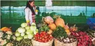  ?? Bloomberg ?? ■ Organic vegetables on sale in Sikkim’s capital Gangtok.