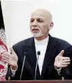  ?? Ansa ?? Il presidente afgano Ghani
