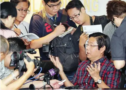  ??  ?? New energy: Chang Yeow has attracted much media attention since his appointmen­t as Penang Barisan chief but the DAP has also started to train its guns at him.