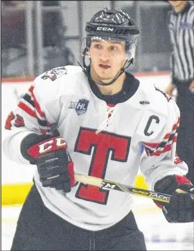  ?? TRURO NEWS ?? Dylan Burton plays in all situations and the ice for the Truro Bearcats. is looked upon as a leader on and off