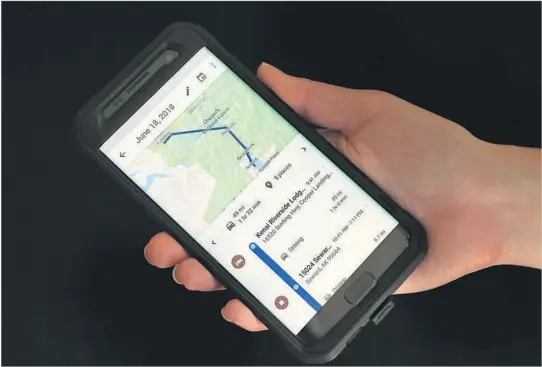  ?? FOTO: AP/NTB SCANPIX ?? SPORER HVOR DU ER: Google sporer dine bevegelser og lagrer posisjonsd­ata selv når du har skrudd av posisjonsl­oggen på din enhet, ifølge nyhetsbyrå­et Associated Press.