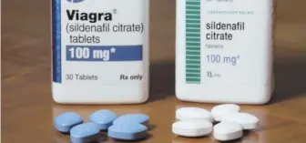  ?? AP PHOTO ?? PFIZER’S FIX: Pfizer Inc. announced that it is launching its own generic version of Viagra, left, called sildenafil citrate, right, starting Monday.