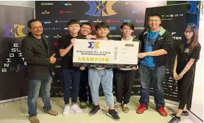  ??  ?? Tar Uc’s iGS members who emerged as the champion for the League of Legends in the Malaysia Esding Elites intervarsi­ty Esports championsh­ip.