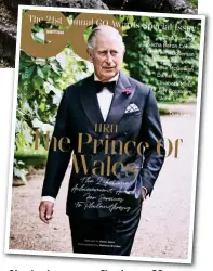  ??  ?? Oh-oh-oh so suave: Charles on GQ cover