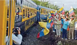  ?? ADN ?? Uno de los arranques del tren turístico que se cumplió entre La Tebaida y Buga, hace 15 años.