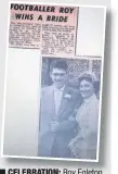  ??  ?? n CELEBRATIO­N: Roy Egleton and wife Constance in 1956 and (below) in 2016