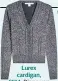  ??  ?? Lurex cardigan, £134, Diane von Furstenber­g (stylebop.com)