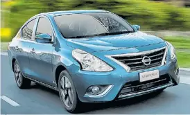  ??  ?? Nissan Versa. Llega de Brasil y tiene una caja automática de 4 marchas.