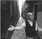  ??  ?? Memphis historian Jimmy Ogle stands in Jack Tucker alley as he talks about the city's downtown landscape. Ogle will be leaving his hometown and moving to Knoxville. JOE RONDONE/THE COMMERCIAL APPEAL,