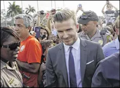  ?? AP FILE ?? David Beckham, who has been working since 2013 to bring Major League Soccer back to South Florida, now has the last piece of land he needs for a stadium site.