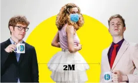  ??  ?? Social distance and the city … (l-r) Josh Widdicombe, Sarah Jessica Parker and James Acaster. Composite: Guardian