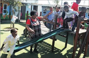  ?? Picture: Henk Kruger/ANA ?? LABOUR OF LOVE: The founder of Lehlohonol­o Pre-School, Martha Makhura, 58, has a story to tell. It all began with her love for the developmen­t of children from a previously disadvanta­ged area called Europe in Gugulethu.