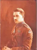  ?? COURTESY OF PATTY HOENIGMAN ?? Gordon B. Enders in his military uniform during World War I. Enders survived a plane crash in 1917.