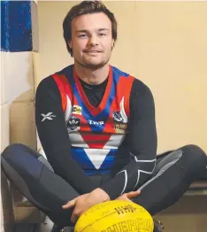  ??  ?? Reece Woods ahead of his 200th game. Picture: PETER RISTEVSKI