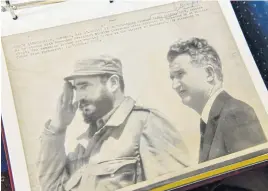  ??  ?? FALLEN HEROES: A picture showing Nicolae Ceausescu, right, and Cuban leader Fidel Castro during his visit to Romania is displayed at an auction house.