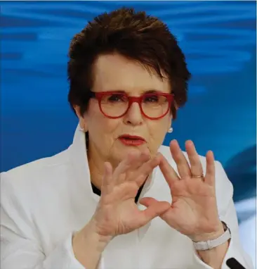  ?? FOTO: AP ?? Billie Jean King mener ikke, at Australian Open skal navngive en bane efter homofobisk­e Margaret Court.