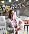  ?? CONTRIBUTE­D ?? Emily Walker is learning more about recycling and other aspects of the solid waste operations.