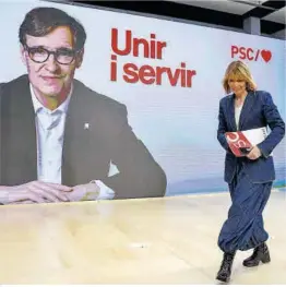  ?? Toni Albir / Efe ?? El PSC presenta su imagen de precampaña.