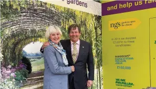  ??  ?? ●● Pat and Martin McMillan are once again opening their garden in Sutton this year in aid of the National Gardens Scheme